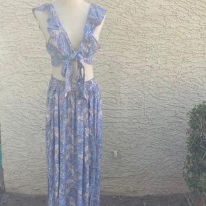 Beautiful Purple Boho Skirt Set